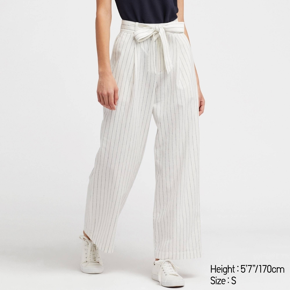 Linen Cotton Wide Straight Pants
